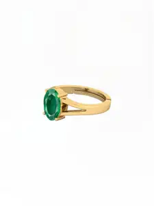 Barmunda gems Green Brass  Finger Ring