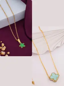 DressBerry Gold-Plated Brass Minimal Necklace