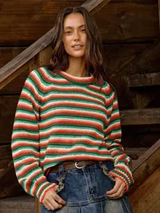 DressBerry Women Fashion Striped Sweaters