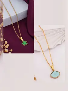 DressBerry Gold-Plated Brass Minimal Necklace