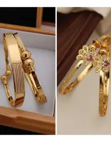 Anouk 2 Set Gold-Plated Brass Bangle