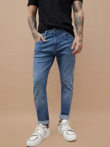 Fame Forever by Lifestyle Men Tapered Fit Clean Look Heavy Fade Cotton Jeans