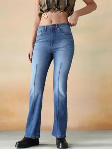 Flying Machine Women Bootcut High-Rise Light Fade Stretchable Jeans