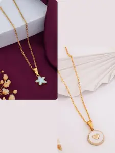 DressBerry Gold-Plated Brass Minimal Necklace