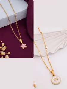 DressBerry Gold-Plated Brass Minimal Necklace