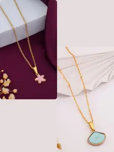 DressBerry Gold-Plated Brass Minimal Necklace