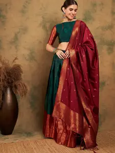 Maroosh Semi-Stitched Lehenga & Unstitched Blouse With Dupatta