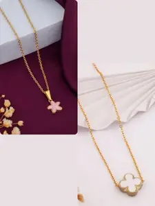 DressBerry Gold-Plated Brass Minimal Necklace