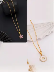 DressBerry Gold-Plated Brass Minimal Necklace