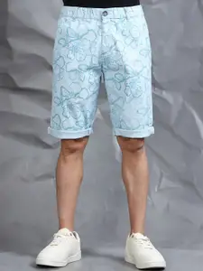 beevee Men Floral Printed Regular Fit Mid-Rise Pure Cotton Regular Shorts