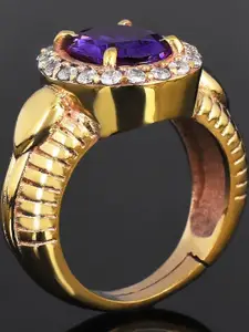 Barmunda gems Blue Brass Zircon Finger Ring