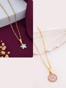 DressBerry Gold-Plated Brass Minimal Necklace