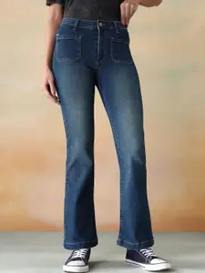 Flying Machine Women Bootcut High-Rise Light Fade Stretchable Jeans