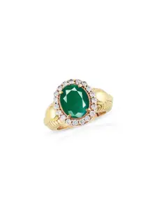 Barmunda gems Green Brass  Finger Ring