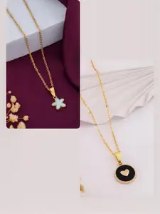 DressBerry Gold-Plated Brass Minimal Necklace
