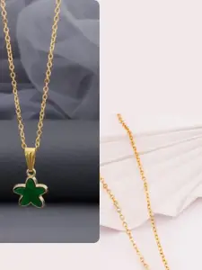 DressBerry Gold-Plated Brass Minimal Necklace