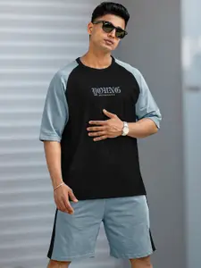 Maniac Young Printed Cotton Oversized Round Neck Half Sleeve T-Shirt & Shorts Co-Ord Set