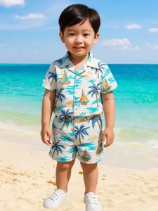 FASHION GRAB Boys Printed Shirt With Shorts