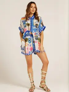 MIAKEE Printed Shirt With Shorts Co-Ords