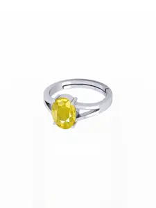 Barmunda gems Men Yellow Sapphire Finger Ring