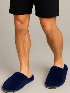 TRAVELKHUSHI Men's Blue Sliders