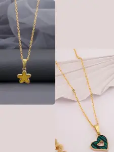 DressBerry Gold-Plated Brass Minimal Necklace