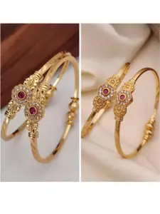 Anouk Pack of 2 Gold-Plated Adjustable Bangles