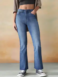 Flying Machine Women Bootcut Mid-Rise Light Fade Stretchable Jeans