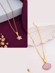 DressBerry Gold-Plated Brass Minimal Necklace