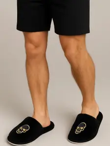 TRAVELKHUSHI Men Casual Black Flip Flops