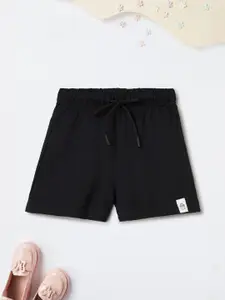 max Girls Solid Mid-Rise Cotton Regular Shorts