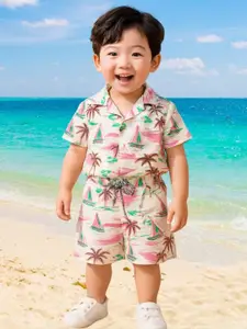 FASHION GRAB Boys Printed Shirt With Shorts