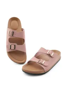 VOKLINE Women Colourblocked Sliders