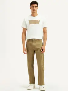 Levis Men Straight Fit Mid-Rise Cotton Jeans