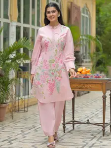 AUTUMN LANE Embroidered Pure Cotton Top & TrousersCo-OrdsSet