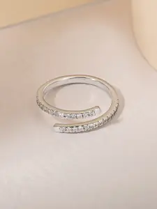 TOUCH925 Cubic Zirconia Studded Finger Ring