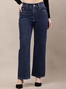 GOLD-D.A. FASHION Women Jean Straight Fit Clean Look No Fade Cotton Jeans