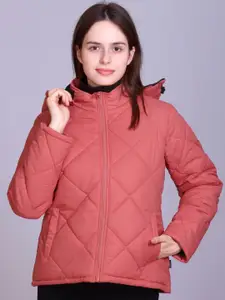 The Roadster Lifestyle Co. Hooded Quilted Winter Jacket