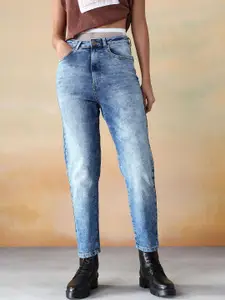 Flying Machine Women Ultra Slim Fit Mid-Rise Heavy Fade Stretchable Jeans