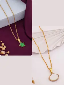 DressBerry Gold-Plated Brass Minimal Necklace