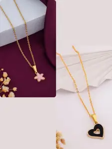 DressBerry Gold-Plated Brass Minimal Necklace