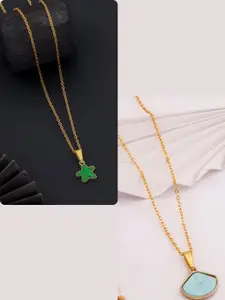 DressBerry Gold-Plated Brass Minimal Necklace