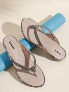 Killer Women Embellished T-Strap Flats