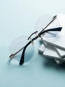 Leeway Women Grey Lens & Gold-Toned Butterfly Sunglasses With UV Protected Lens