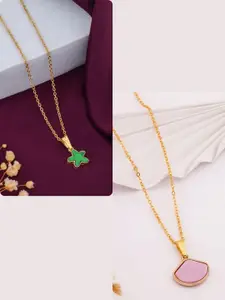 DressBerry Gold-Plated Brass Minimal Necklace