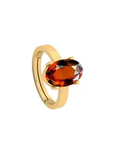 Barmunda Gems Brass Gold Toned Finger Ring with Stone