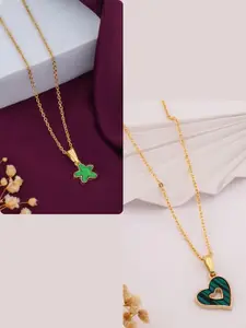 DressBerry Gold-Plated Brass Minimal Necklace