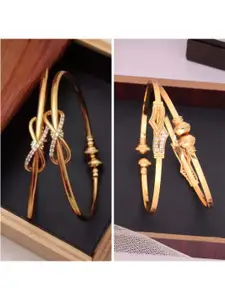 Anouk Pack of 2 Gold-Plated Adjustable Bangles