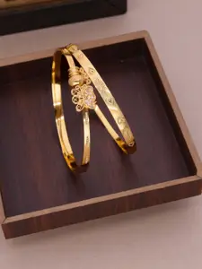 Anouk Pack of 2 Gold-Plated Butterfly Bangles