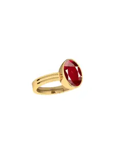Barmunda Gems Men Red Brass Finger Ring